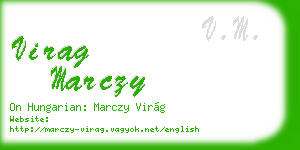 virag marczy business card