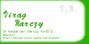 virag marczy business card